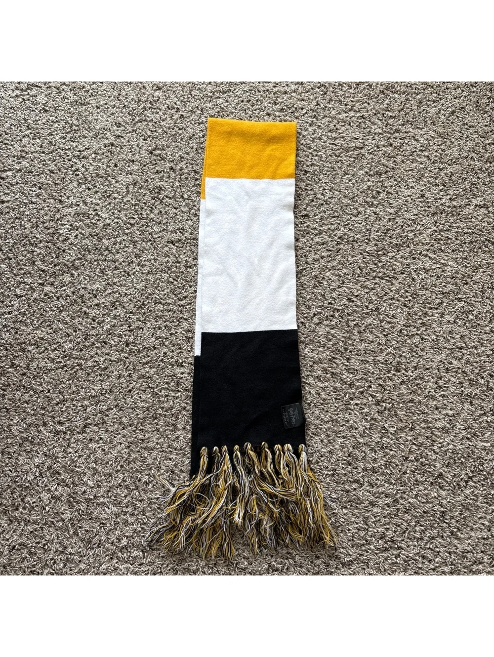Hufflepuff Wizarding World of Harry Potter House Scarf, Black & Yellow Crest